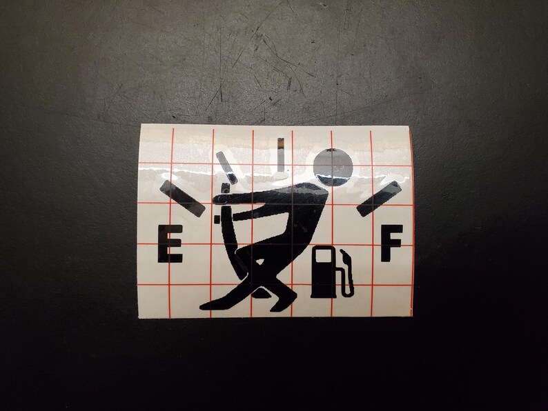 Empty Gas Tank Guy Version Decal Laptop Decal Car Decal Etsy