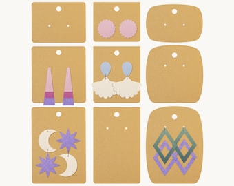 Earrings Display Cards SVG, Earring Card Template PDF, Earring Display Template, Silhouette Cut Files, Cricut Cut Files
