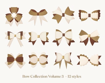 Bow Bundle SVG, Hair Bow Template, Bow Collection SVG, Felt Bow SVG, Hair Bow Silhouette, Cricut Cut Files