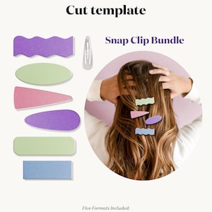 Snap Clip SVG, Clippie Cover Template, Hair Clip Svg files for Cricut Cut Files, Silhouette Cricut DIY Cut Files image 1