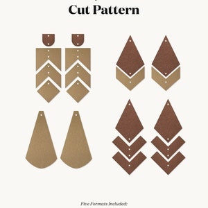 Earring SVG, compound Earrings svg, Cricut earrings, Silhouette Earrings, Chevron earrings svg, Leather Earrings svg, Arrow earrings svg image 1