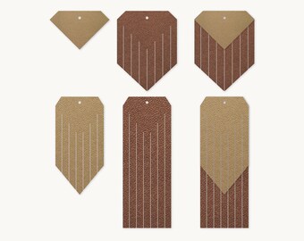 Diamant Fransen Ohrringe SVG, Laser Cut Template, Leder Ohrringe, Template Silhouette Cut Dateien, Cricut Cut Dateien Anhänger DIY
