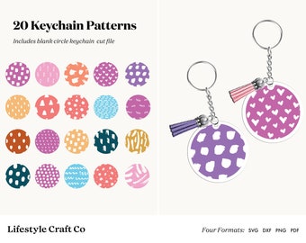 Patrones de llavero svg, Circle Patterns Svg, Round Pattern svg, keychain patterns svg, key fob svg, Silhouette y Cricut Cut File