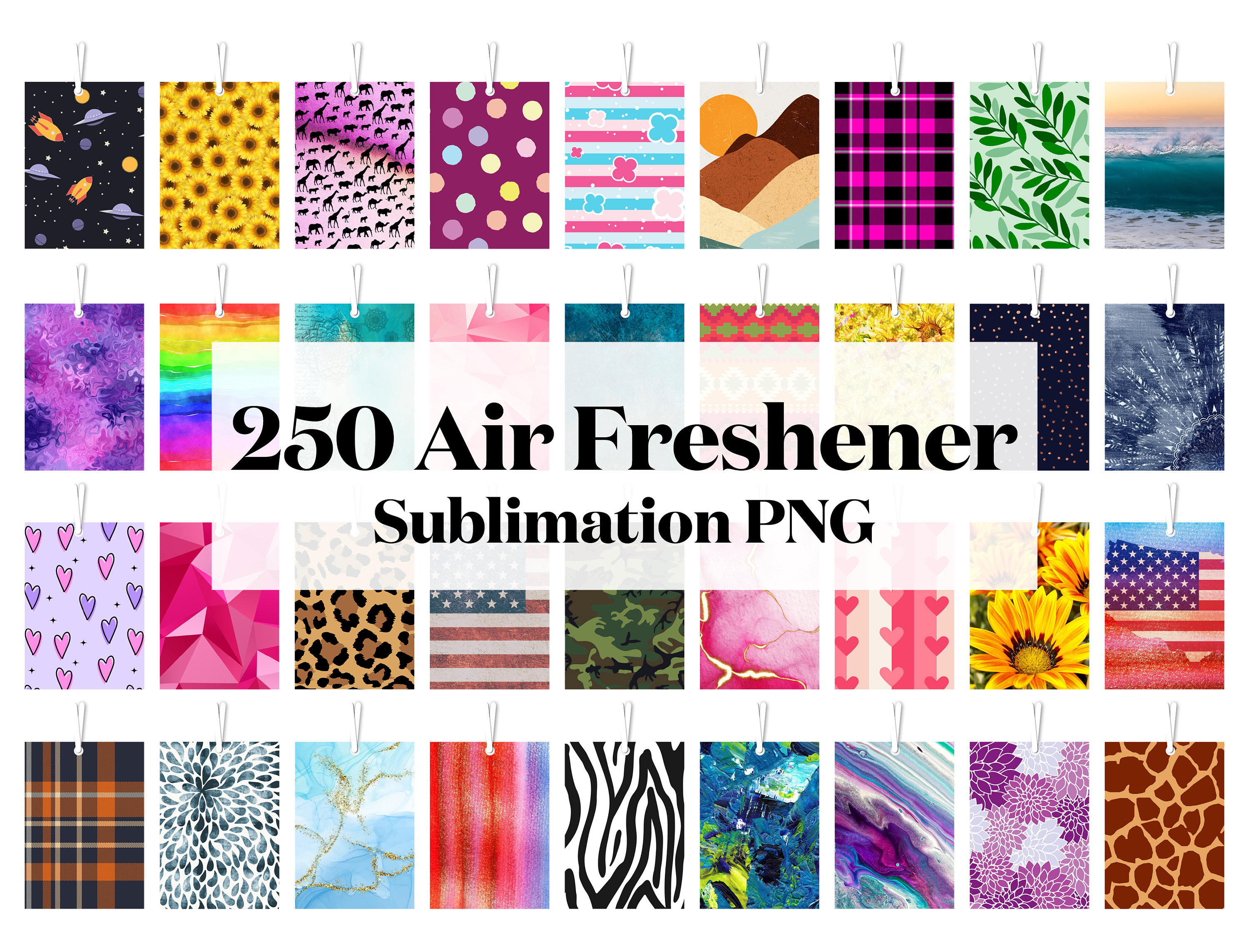 20,30,50 or 200pcs Sublimation Air Freshener Blank Felt Air Freshener  Sublimation Freshener Blank Car Air Freshener 