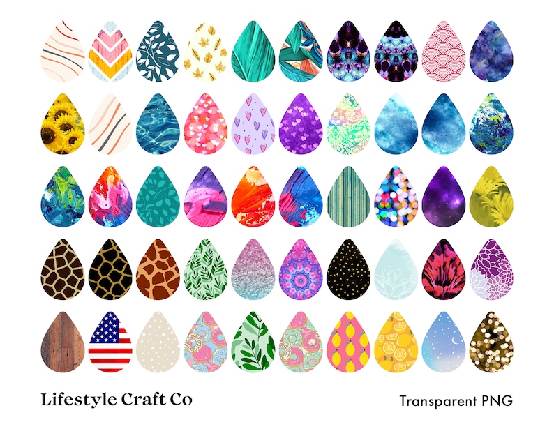 May include: A set of 40 digital printable water drop stickers with various patterns and designs. The designs include geometric, floral, abstract, and animal print patterns. The stickers are perfect for adding a touch of personality to your projects.