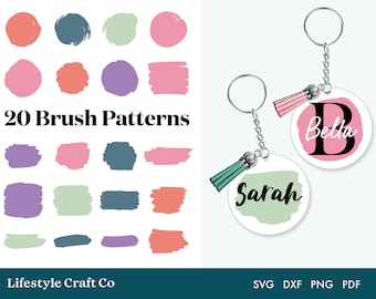 Patrones de llaveros svg, Patrones de círculo Svg, Patrón redondo svg, patrones de llavero svg, llavero svg, Silhouette y Cricut Cut File