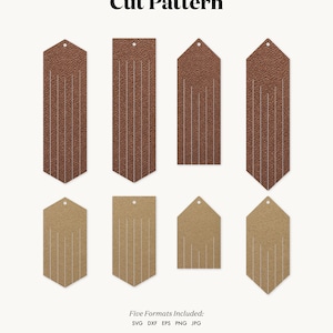 Fringed set Earrings SVG, Stacked Laser Cut Template, Leather Earrings, Template Silhouette Cut Files, Cricut Cut Files Pendant DIY