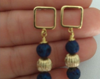 Golden Blue earrings