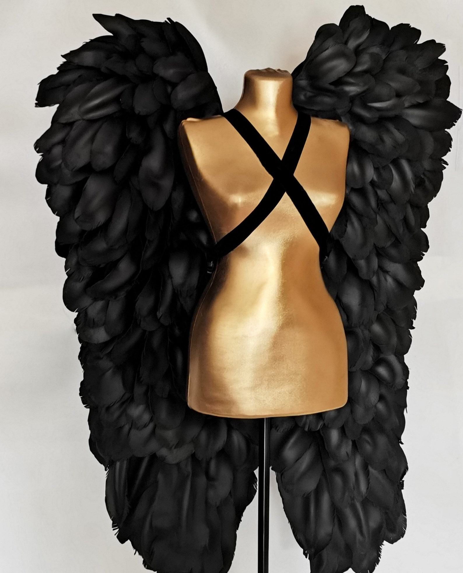 Black Wings costume angel wings cosplay/ wedding wings/ Big Etsy