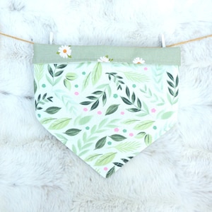 Fall Floral Dog Bandana, reversible pet bandana, dog scarf