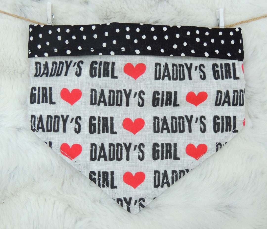 Daddy's Girl Dog Bandana, Reversible Pet Bandana, Dog Scarf Etsy