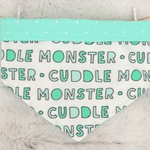 Cuddle Monster Dog Bandana, reversible pet bandana, dog bandana, dog scarf