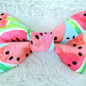 Watermelon Dog Bow Tie, summer pet bow
