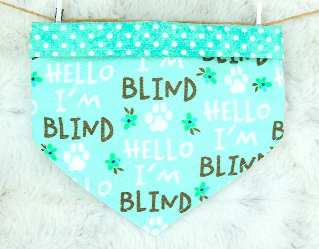 Blind Dog Bandana, Reversible Pet Bandana, Dog Bandana, Dog Scarf Etsy