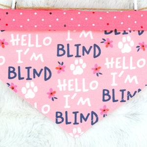 Blind Dog Bandana, reversible pet bandana, dog bandana, dog scarf