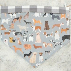 Lots of Dogs Dog Bandana, reversible dog bandana, dog scarf