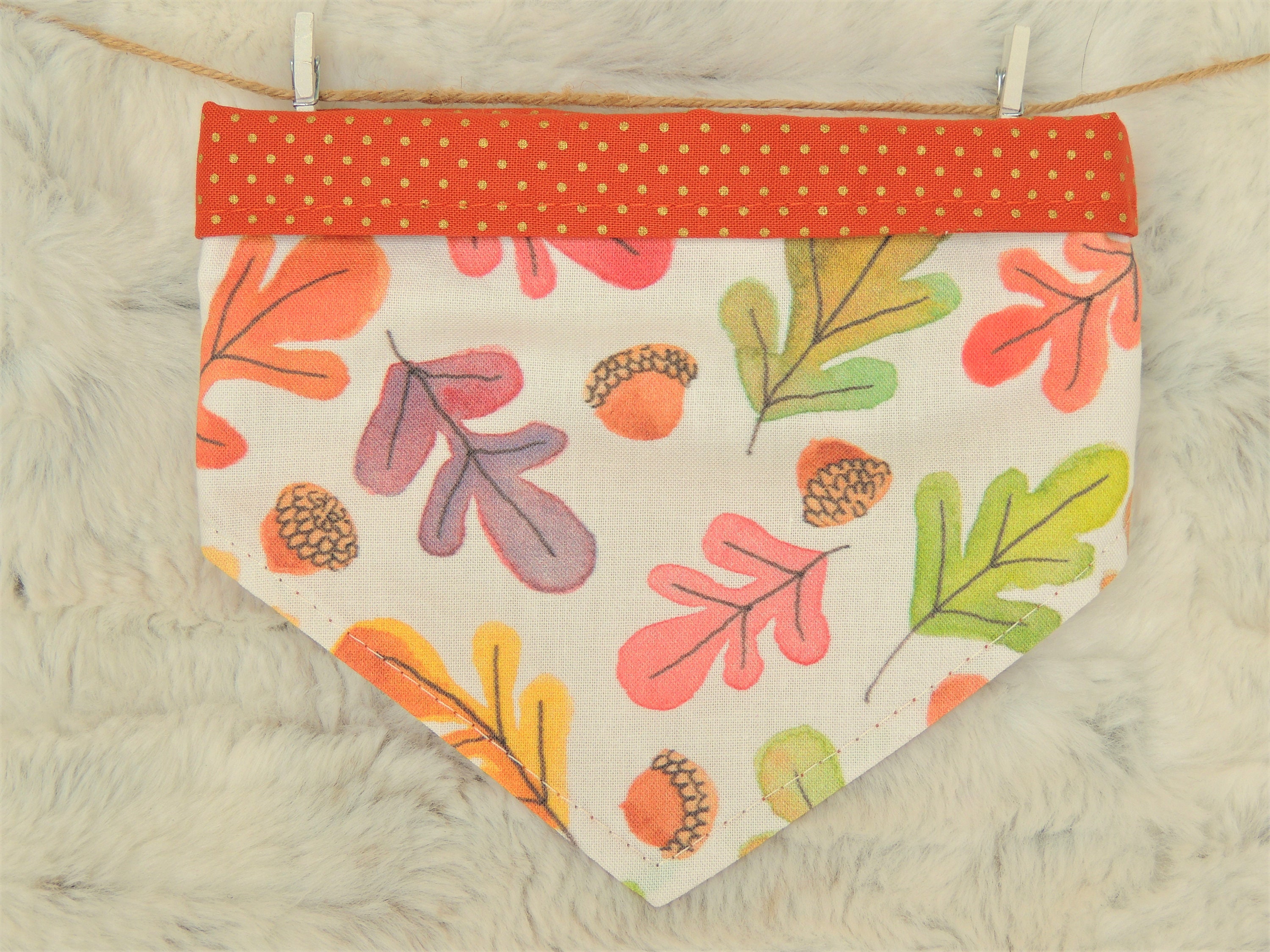 Fall Dog Bandana Reversible Dog Bandana With Hook and Loop Etsy