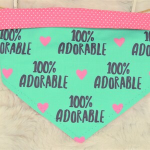 Adorable Dog Bandana, reversible pet bandana, dog scarf