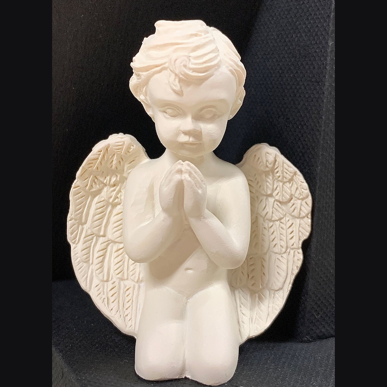 12 PCS 3 Ceramic,Ready to Paint Cherub,Praying Cherub,Keening Boy Figure,DIY ceramic u-paint Baby Angel
