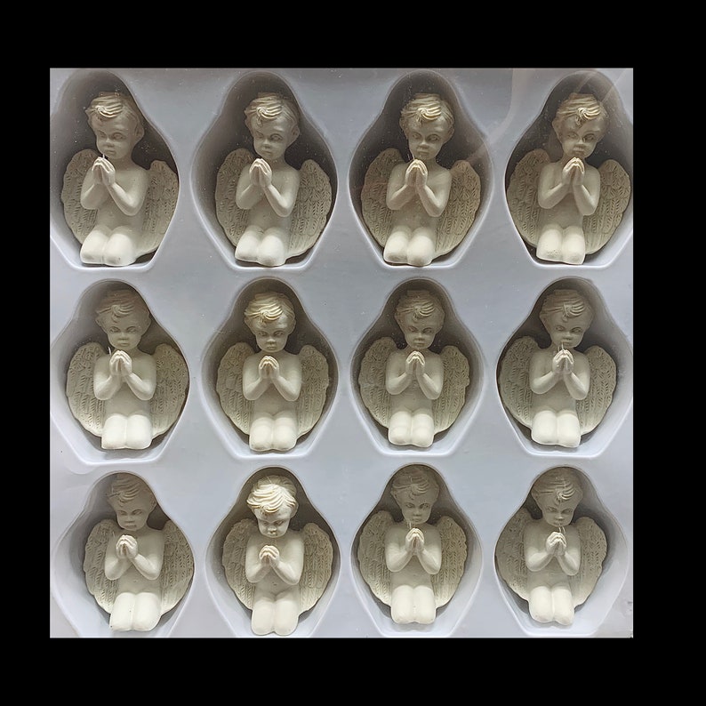 12 PCS 3 Ceramic,Ready to Paint Cherub,Praying Cherub,Keening Boy Figure,DIY ceramic u-paint Baby Angel