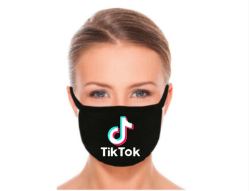 Tiktok inspired Graphic print on Premium Reusable Face Mask Etsy