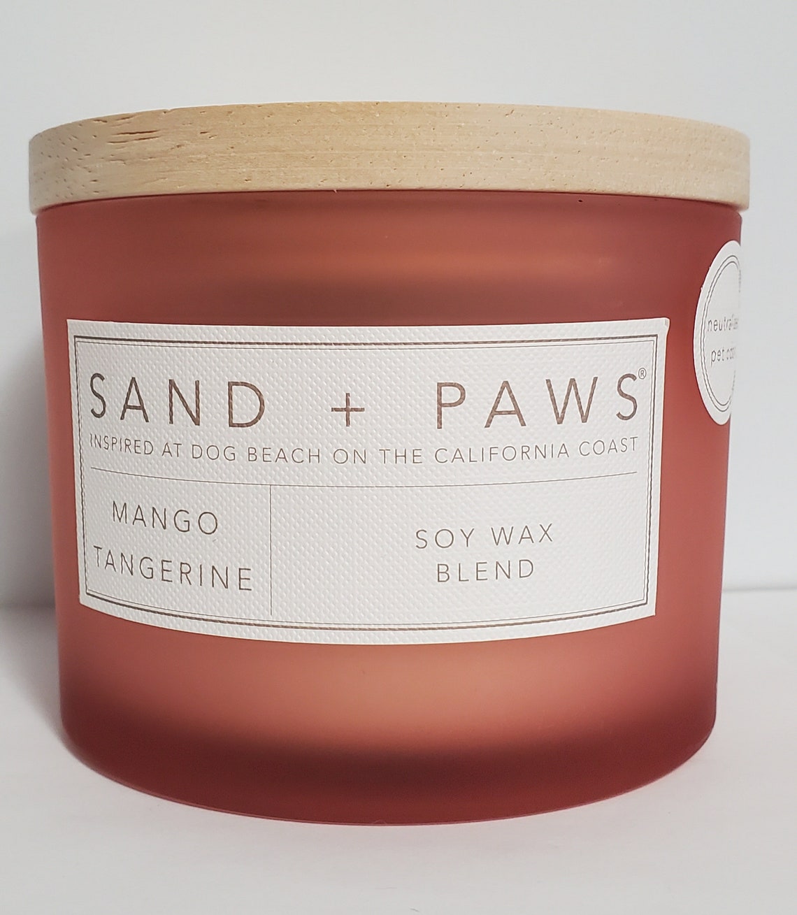 Sand Paws Mango Tangerine Scented Candle Neutralizes Pet Etsy