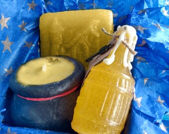 Fireball Cottage Gift Box - Buttered Beere potion, bar soap, and scented cauldron candle