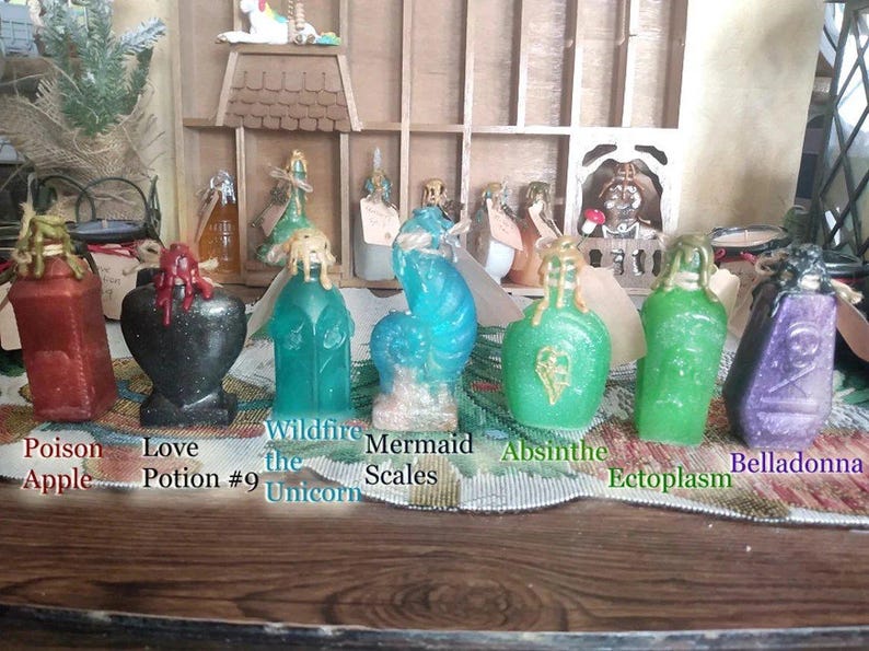 Coffret cadeau Cottage boule de feu - Potion empoisonnée à la pomme, pain de savon et bougie parfumée pour chaudron image 4