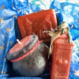 Coffret cadeau Cottage boule de feu - Potion empoisonnée à la pomme, pain de savon et bougie parfumée pour chaudron image 1