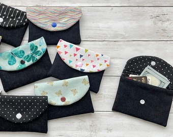 LIMITED STOCK Coin Purse, Small Wallet, Fabric Wallet, Money Pouch, Snap Button Pouch