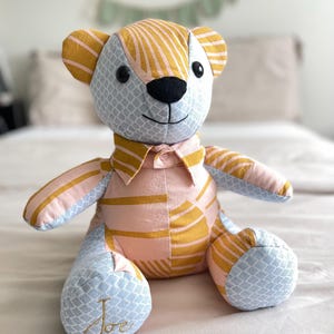 Memory Bear, Keepsake Bear, Handmade Personalized Bear, Customized Stuffed Animal