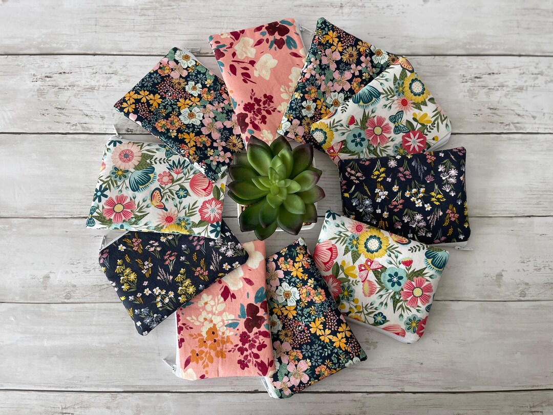 Mini Zipper Pouch, Fabric Wallet, Minimalist Wallet, Money Pouch