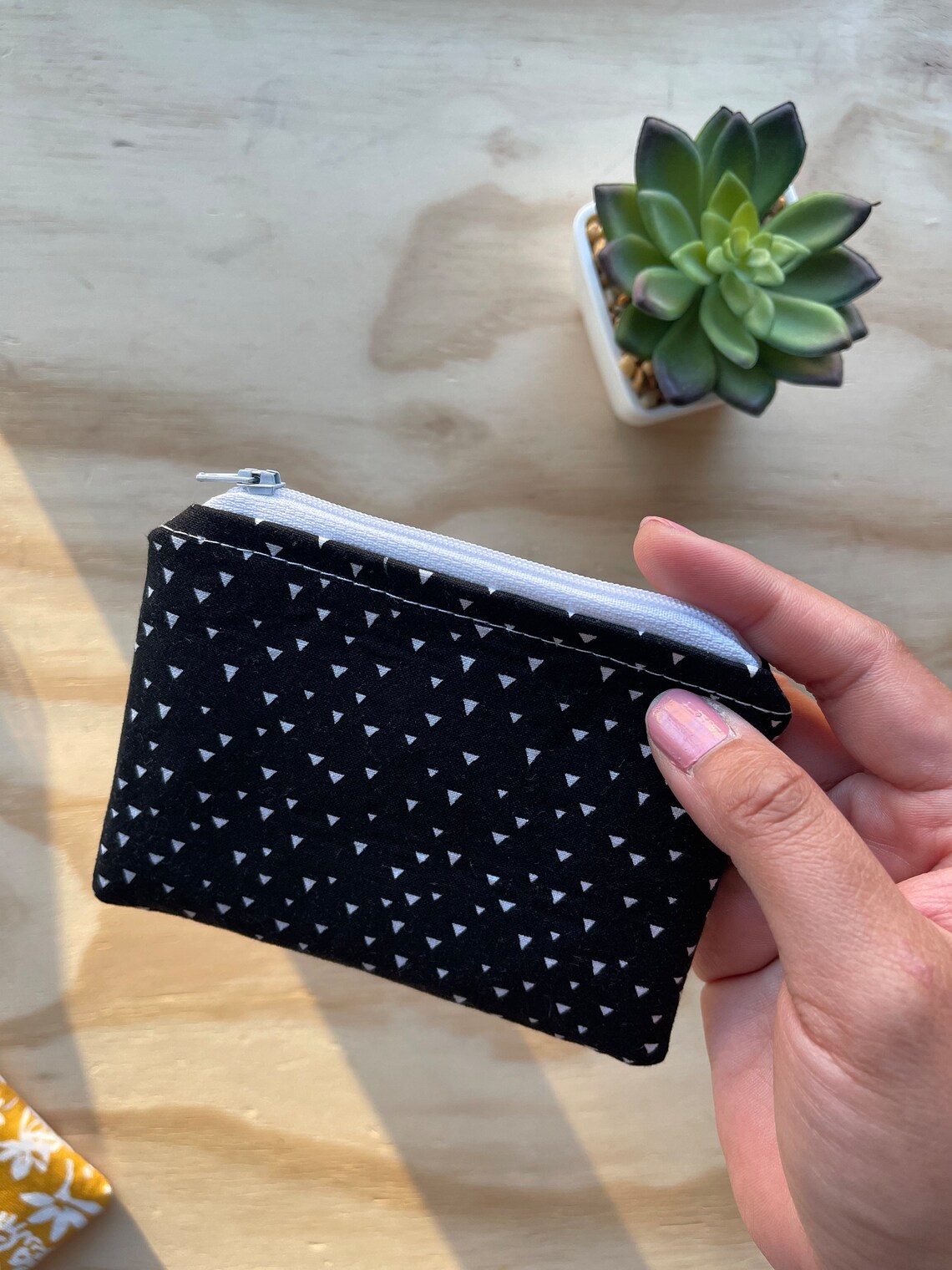 Mini Zipper Pouch, Fabric Wallet, Minimalist Wallet, Money Pouch