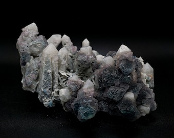 Fluorita Octaedro Verde En Vela Cuarzo Mongolia Interior
