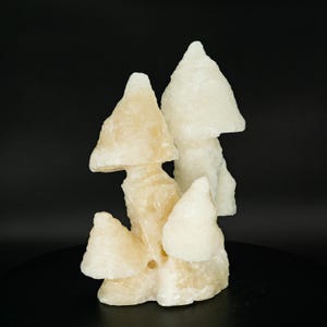 UV-Reactive X-Large White Mushroom Calcite Stalactite Wenshan Mine Yunnan