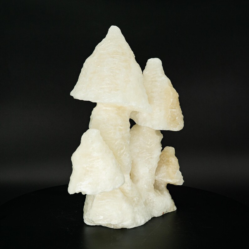 UV-Reactive X-Large White Mushroom Calcite Stalactite Wenshan Mine Yunnan