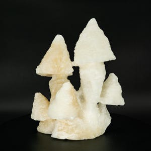 UV-Reactive X-Large White Mushroom Calcite Stalactite Wenshan Mine Yunnan