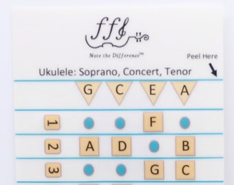 Fantastische vingergids voor ukelele - muziekaccessoires, toets- en toetsstickers voor het leren van noten, leer ukelele spelen