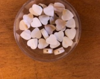 tiny pearl heart accent beads