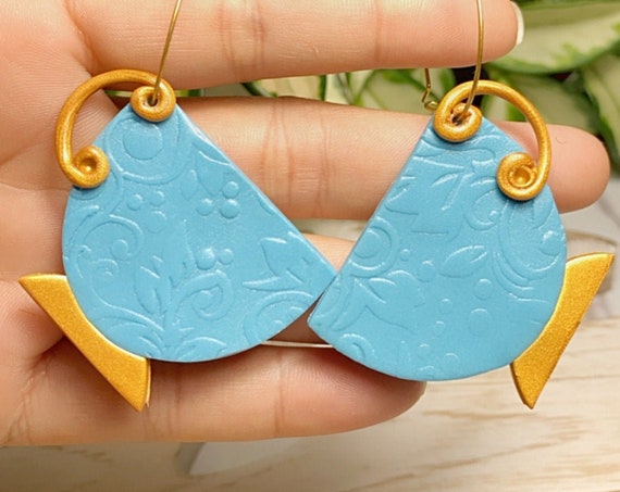 Wonderland Tea Time Inspired Statement Earrings large Polymer Clay vintage dangle tea cup Hoops Alice whimsical clip ons