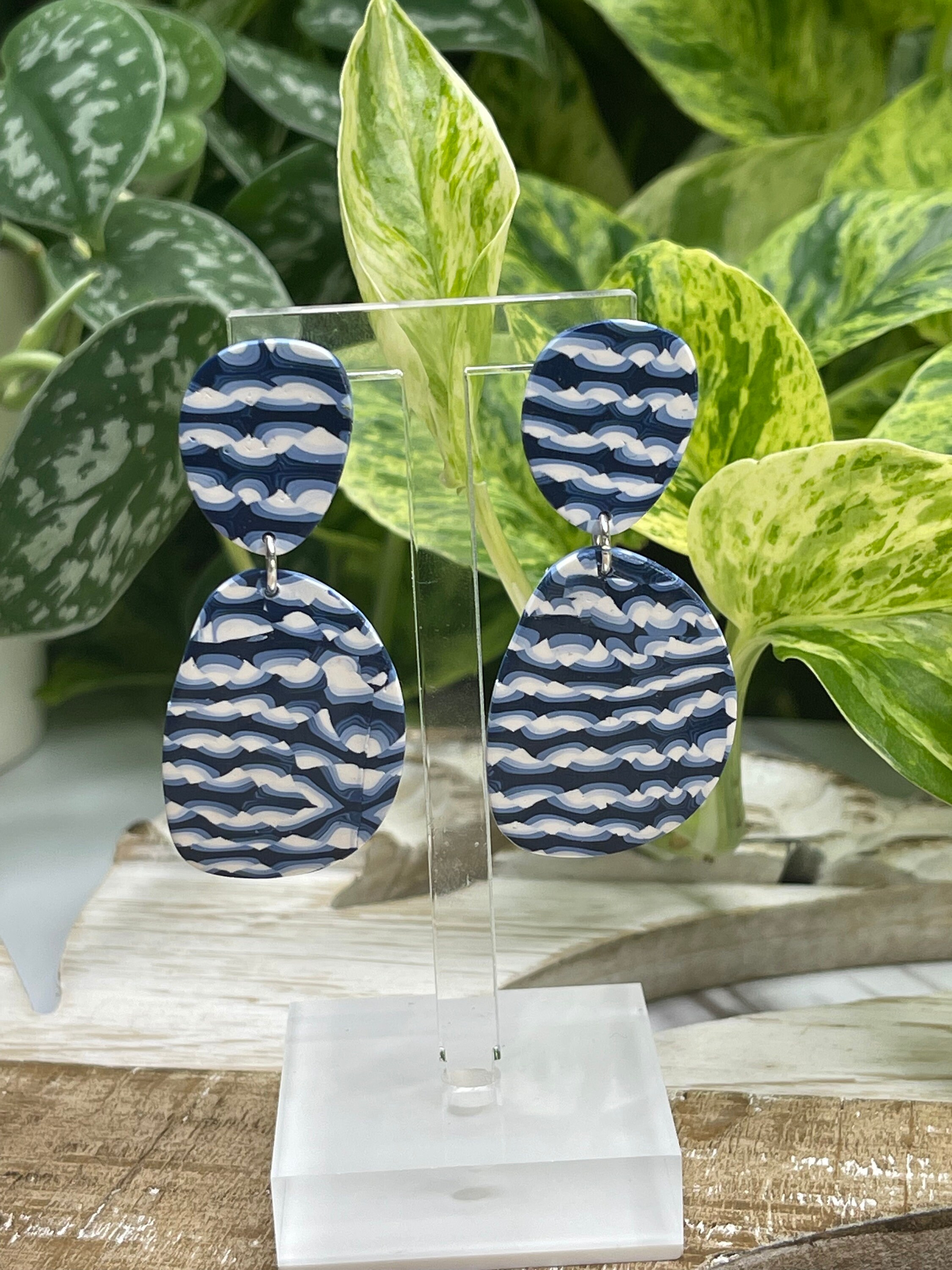 Tie dye clay earrings deals