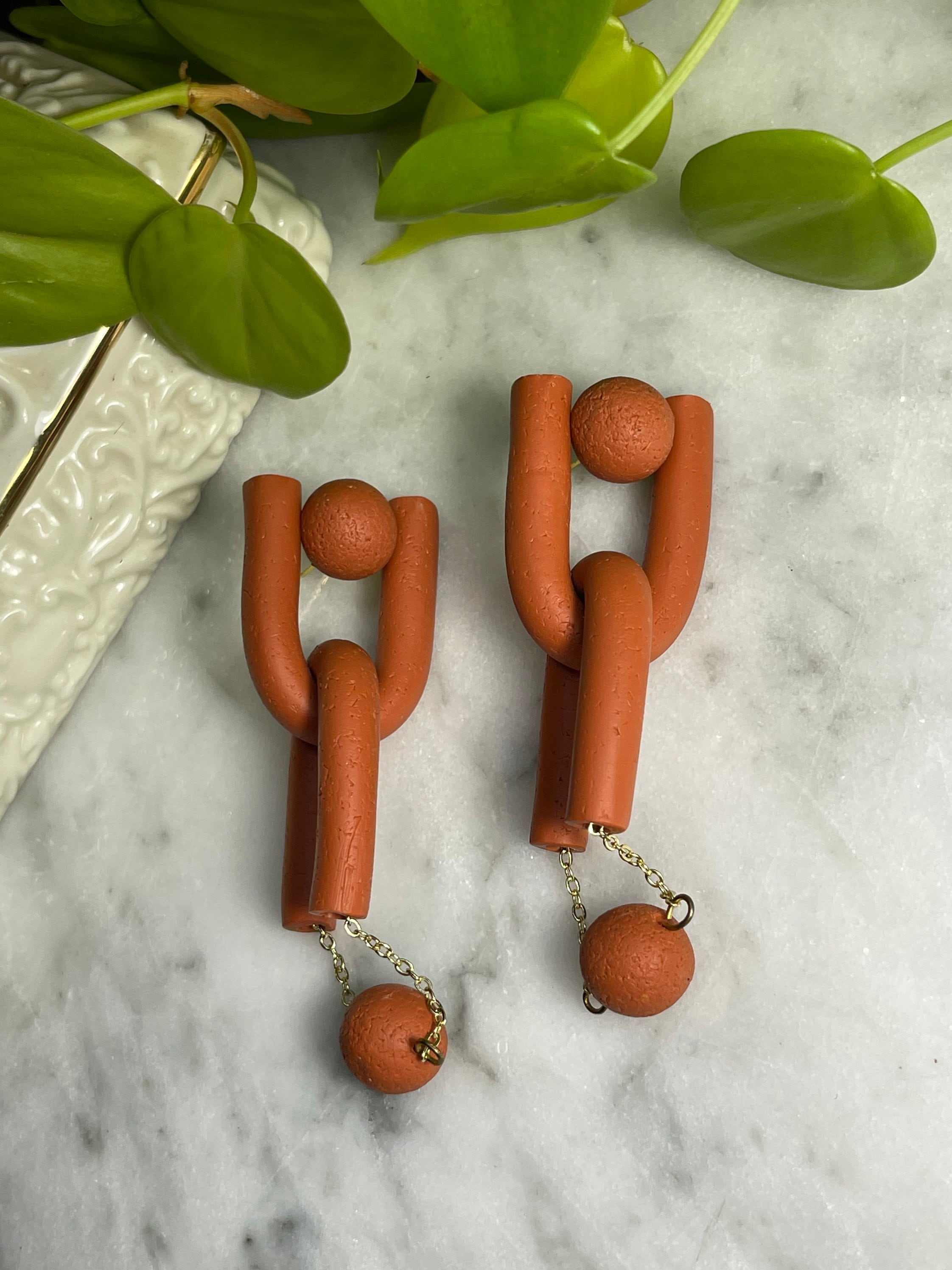 Buy Fidget Collection Pumpkins Statement Textured Earrings Small Rust Teal  Mustard Clay Jewelry Gold Clay Beads Arch Interactive Online in India 