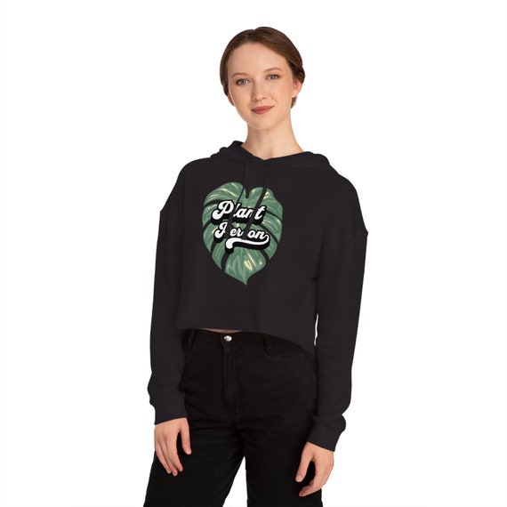 Plant Person Womens Cropped Hooded Sweatshirt gift for plant lovers