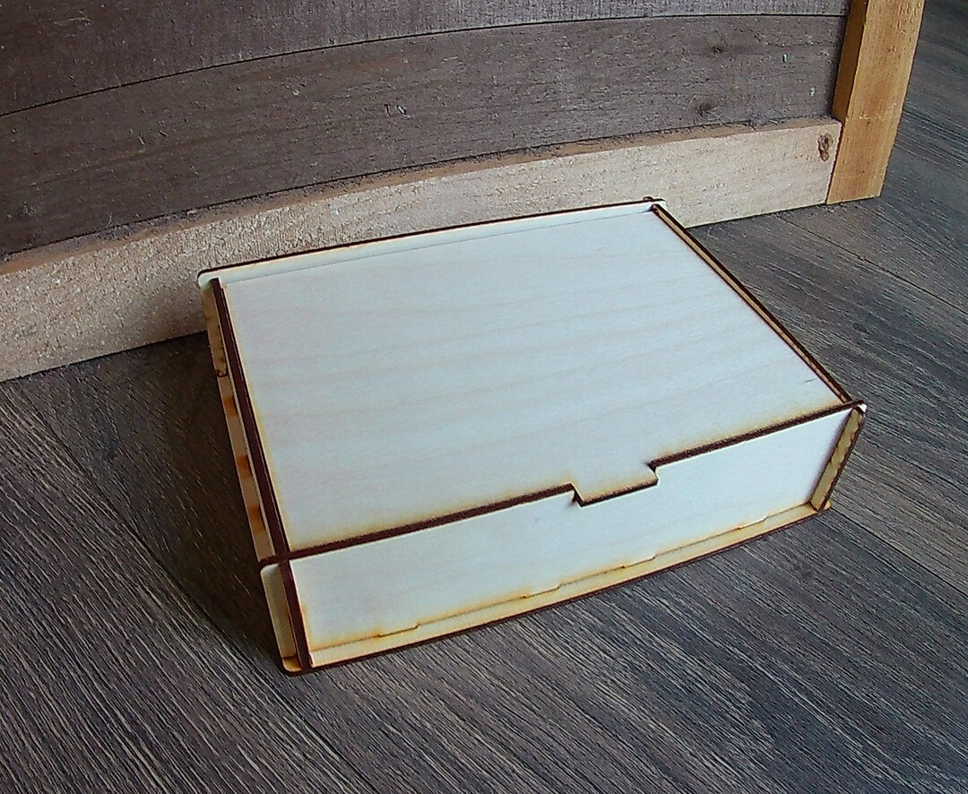 Hinged Lid Box SVG DXF - Etsy