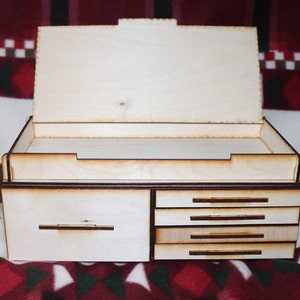 Modular Jewelry Box - 1 Drawer on the Left, 4 Drawers on the Right Digital Download