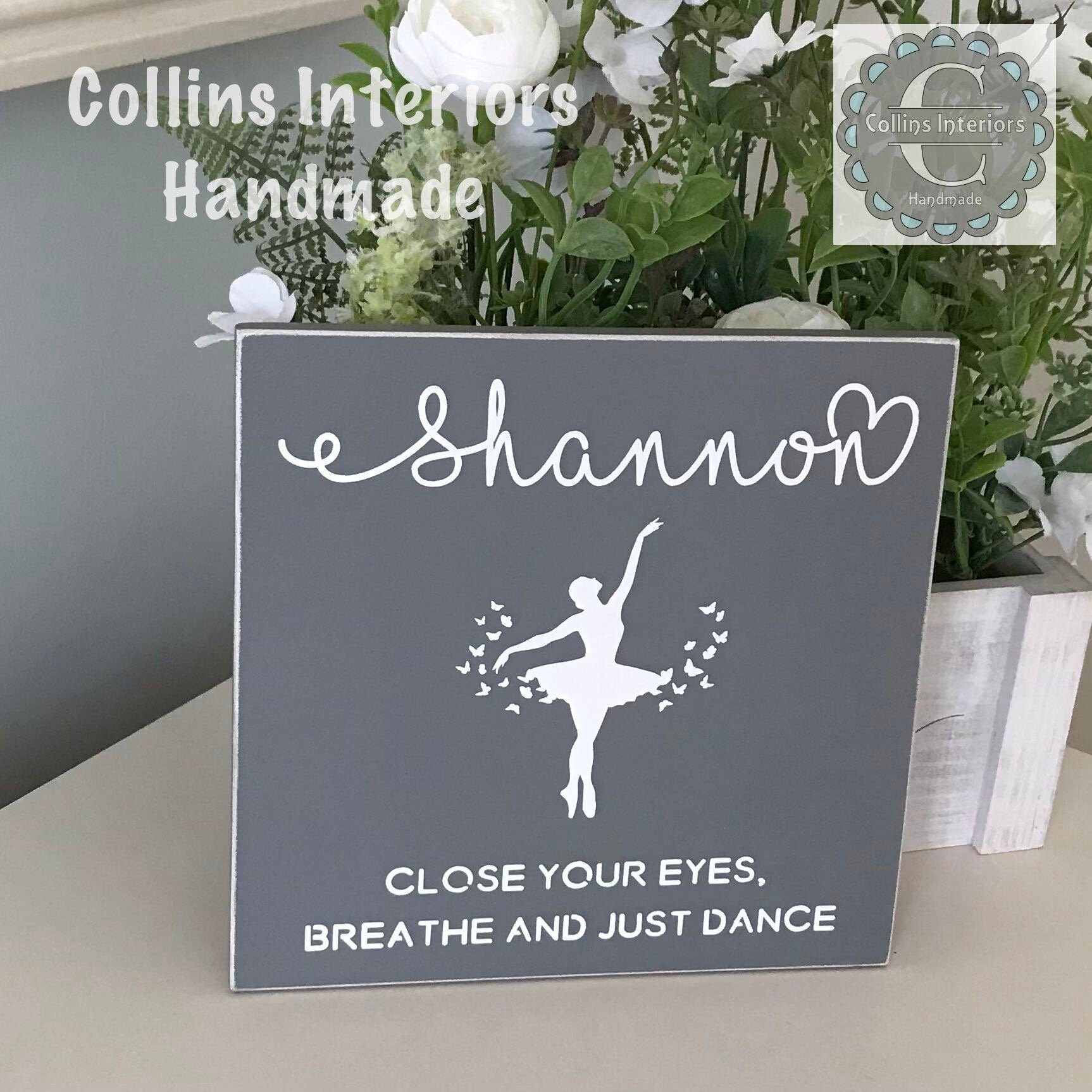 Personalised Ballet Dancer Sign/Plaque Hand Painted Wooden | Etsy