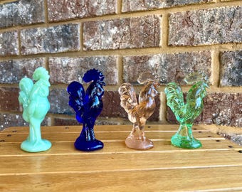 Mini Glass Rooster