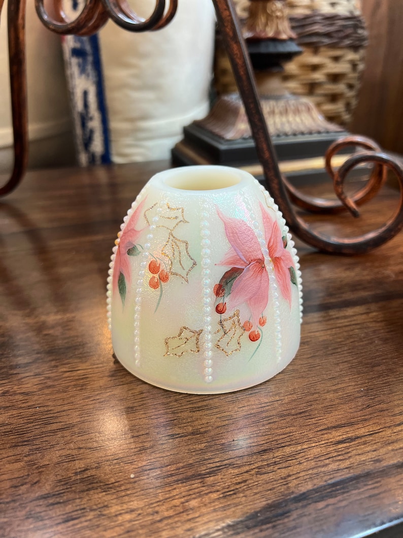 Vintage Opalescent Fenton Fairy Lamp Etsy