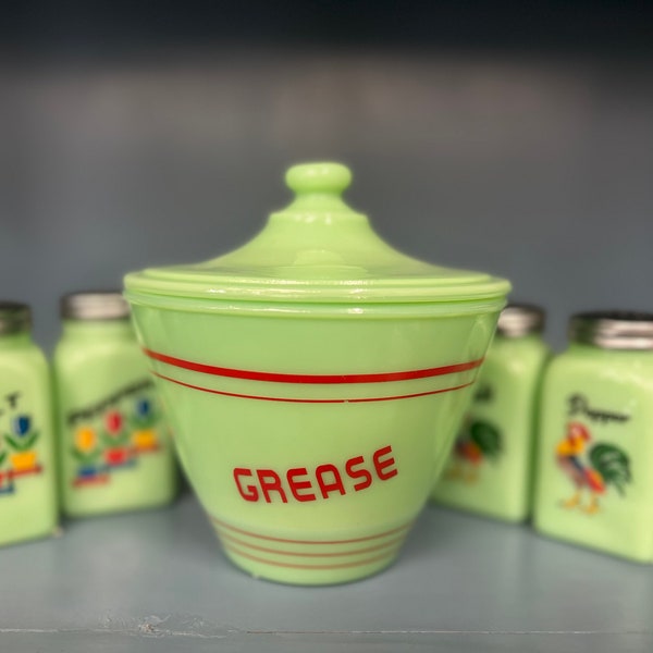 Jadeite Grease Jar