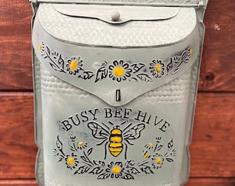 Bee Hive Floral Hanging Mail Box